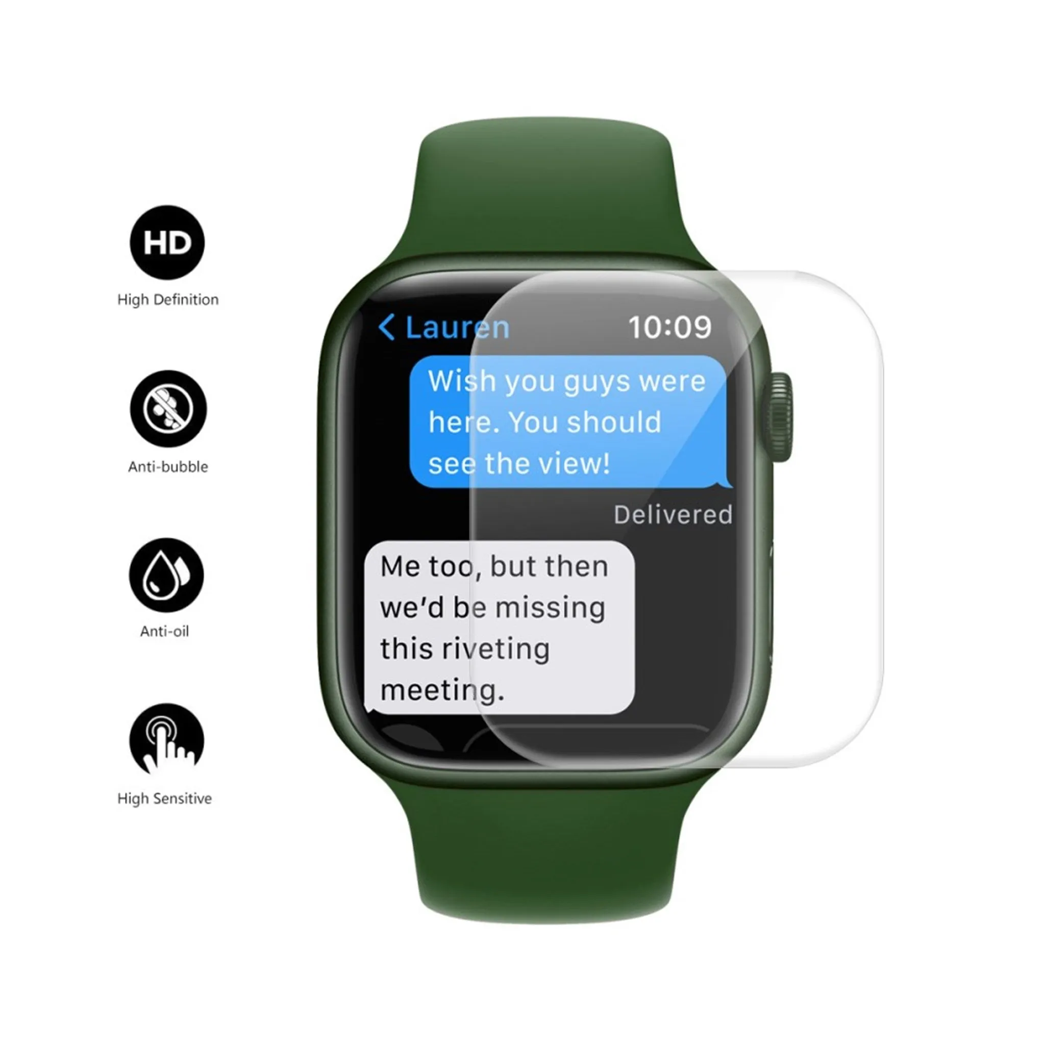 5Pcs ENKAY Apple Watch (41mm) 3D curved HD ultra clear screen protector - Transparent