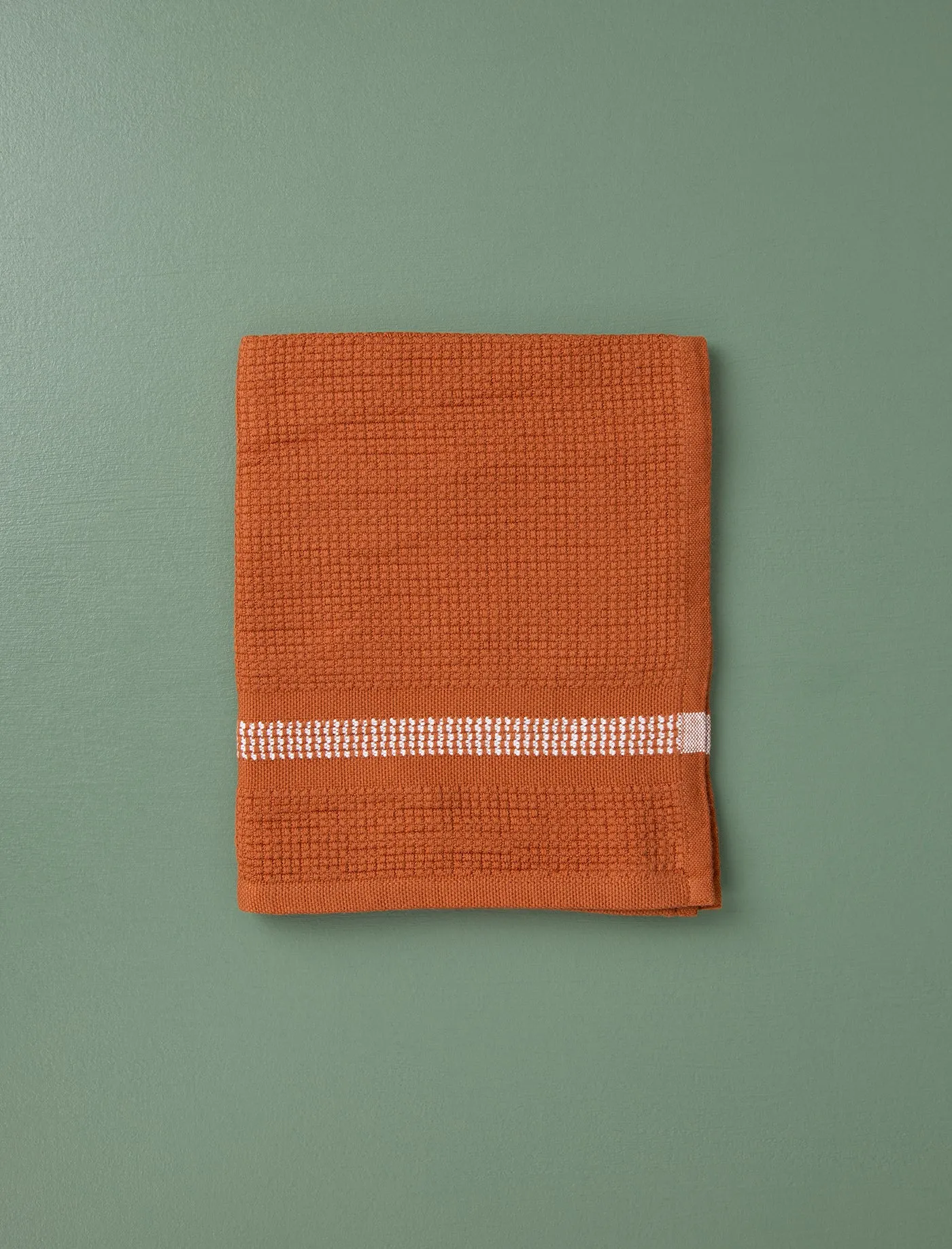 Block Rib Hand Towel // Russet