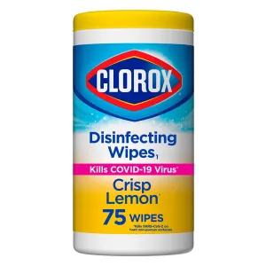 Clorox Disinfecting Wipes, Crisp Lemon, 75 Wipes