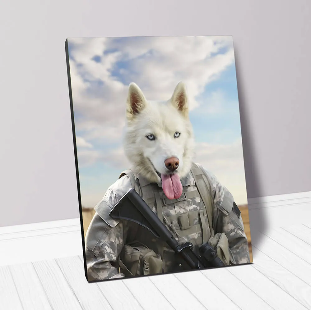 DESSERT STORM - Military Marine Inspired Custom Pet Portrait Canvas