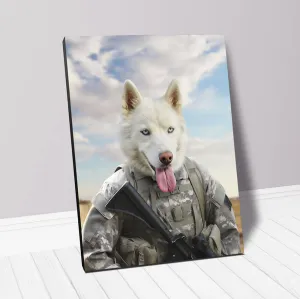 DESSERT STORM - Military Marine Inspired Custom Pet Portrait Canvas