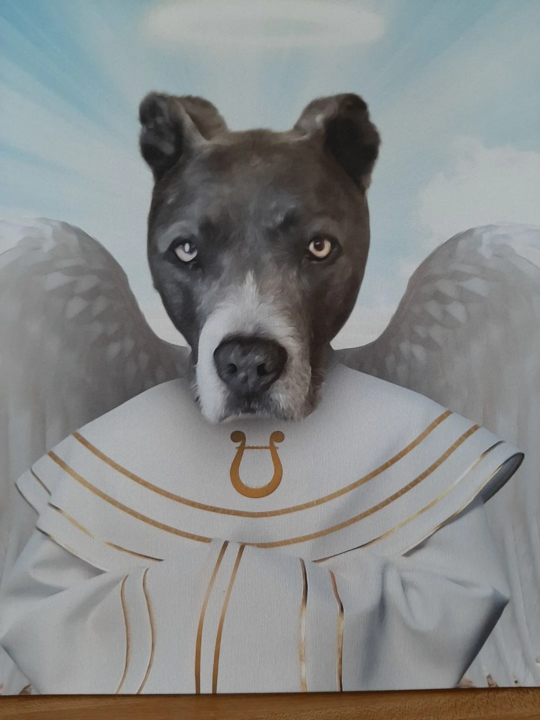 Harping On - Heavenly Angels Inspired Custom Pet Portrait Canvas