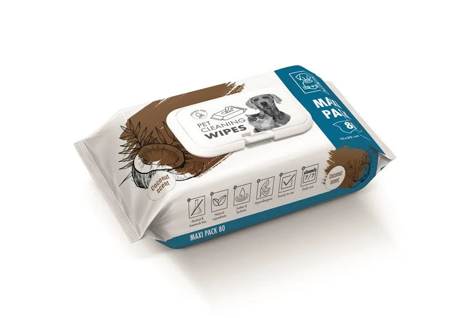 M-PET Pet Cleaning Wipes Maxi Pack 80 sheets