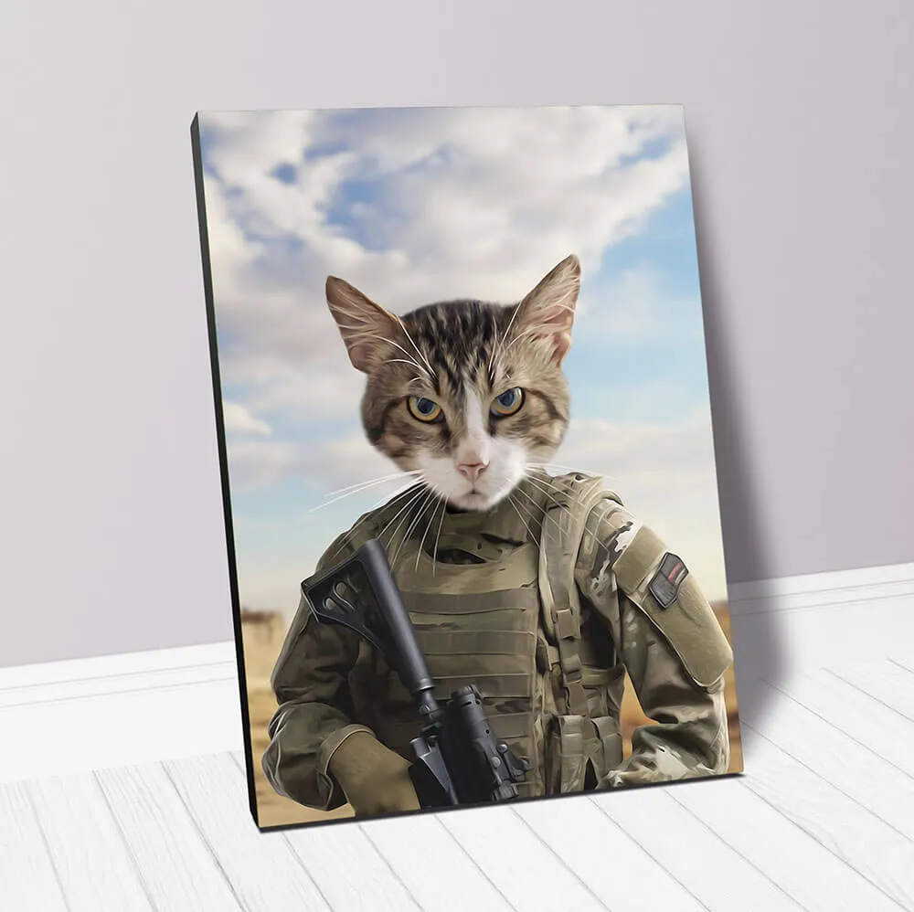 OPERATION FREEBONE - Military Marine Inspired Custom Pet Portrait Canvas