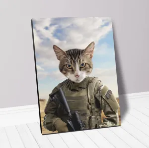 OPERATION FREEBONE - Military Marine Inspired Custom Pet Portrait Canvas