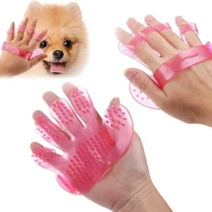 Rubber Pet Cleaning & Grooming Glove Brush