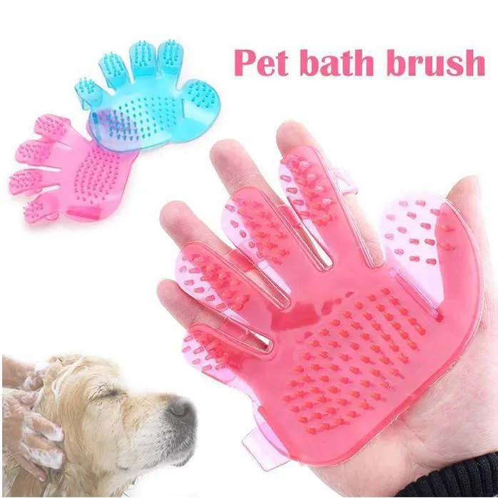 Rubber Pet Cleaning & Grooming Glove Brush