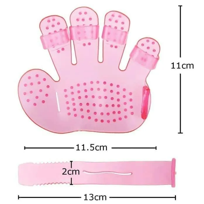 Rubber Pet Cleaning & Grooming Glove Brush